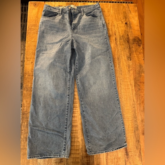 Universal Thread Pants - Universal thread high rise wide leg high waisted size 14 blue jeans cotton NWOT